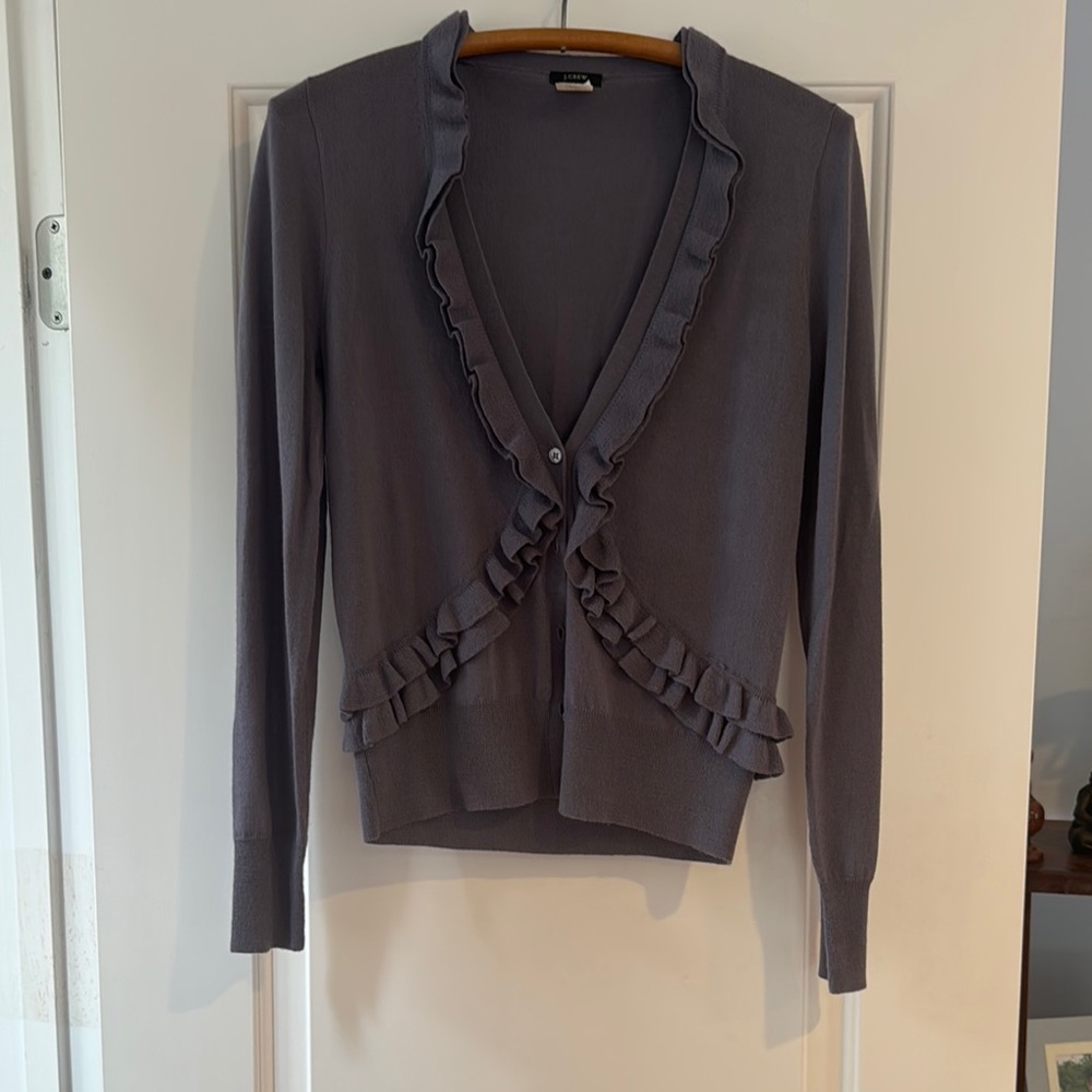 J. Crew Gray Cardigan Sweater